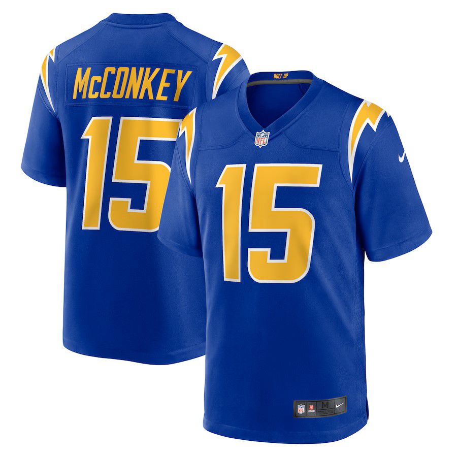 Men Los Angeles Chargers #15 Ladd McConkey 2025 Nike Royal Alternate Game NFL Jersey